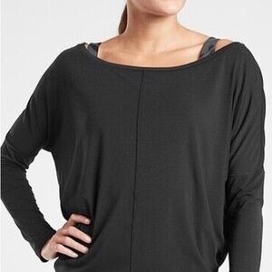 Athleta Black Essence Flow Long Sleeve Tee